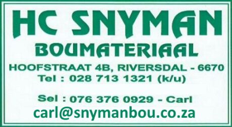HS Snyman Boumateriale in Riversdal