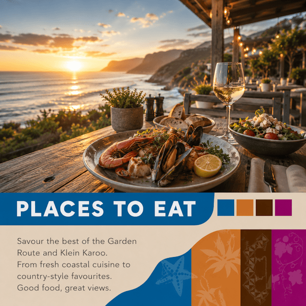 Places to Eat - Garden Route and Klein Karoo Places to Eat - Garden Route and Klein Karoo